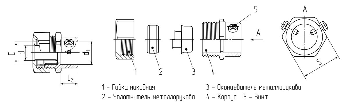 Муфта соединительная СТМ(В) 15 (1/2) (Fortisflex) (63603)