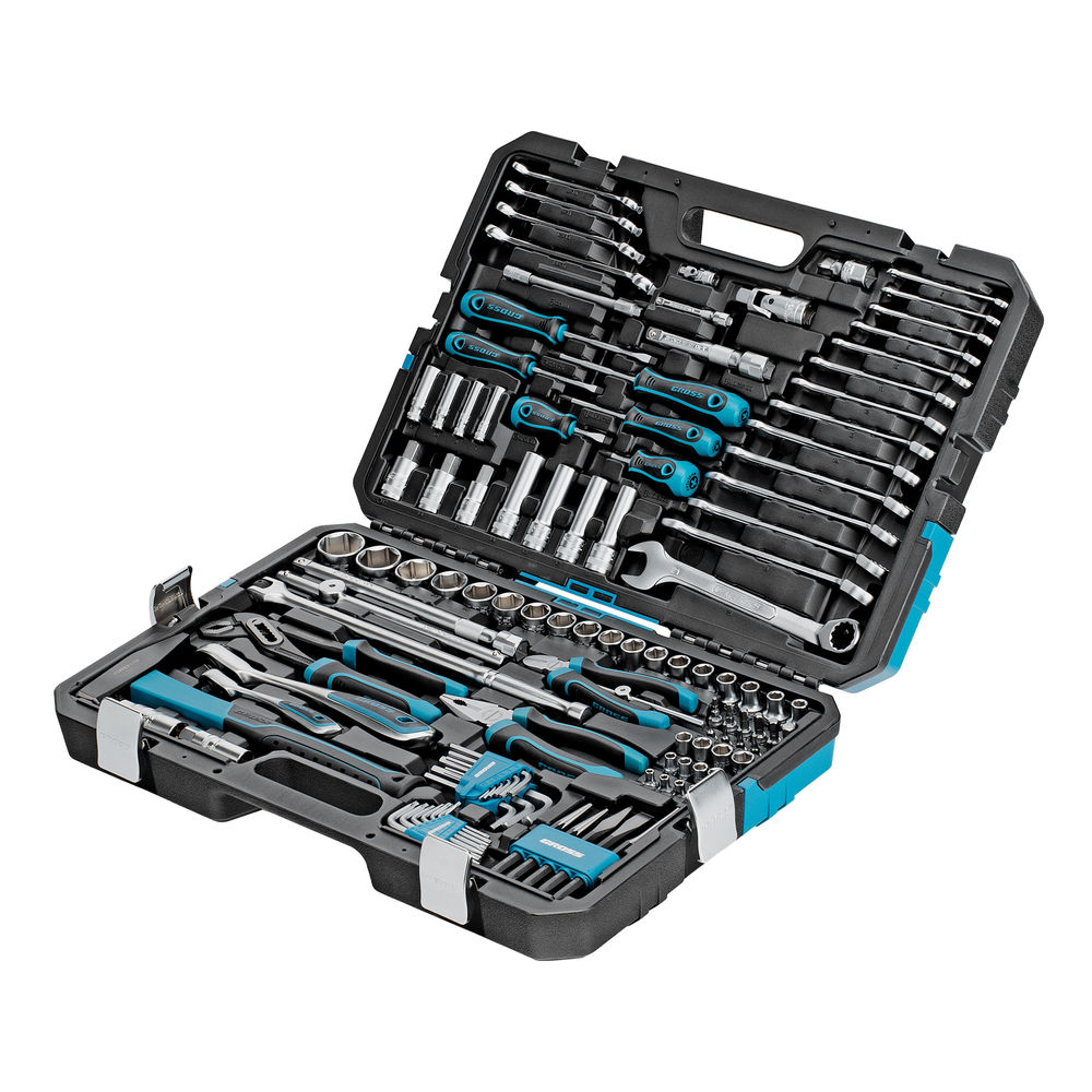 Набор инструментов, 1/4, 1/2, CrV, 120 зубьев, 115 предметов Gross