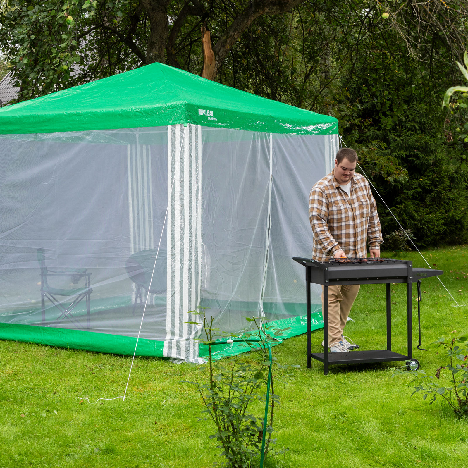 Тент садовый с москитной сеткой, 2.5 х 2.5/2.4, Camping Palisad (69520)
