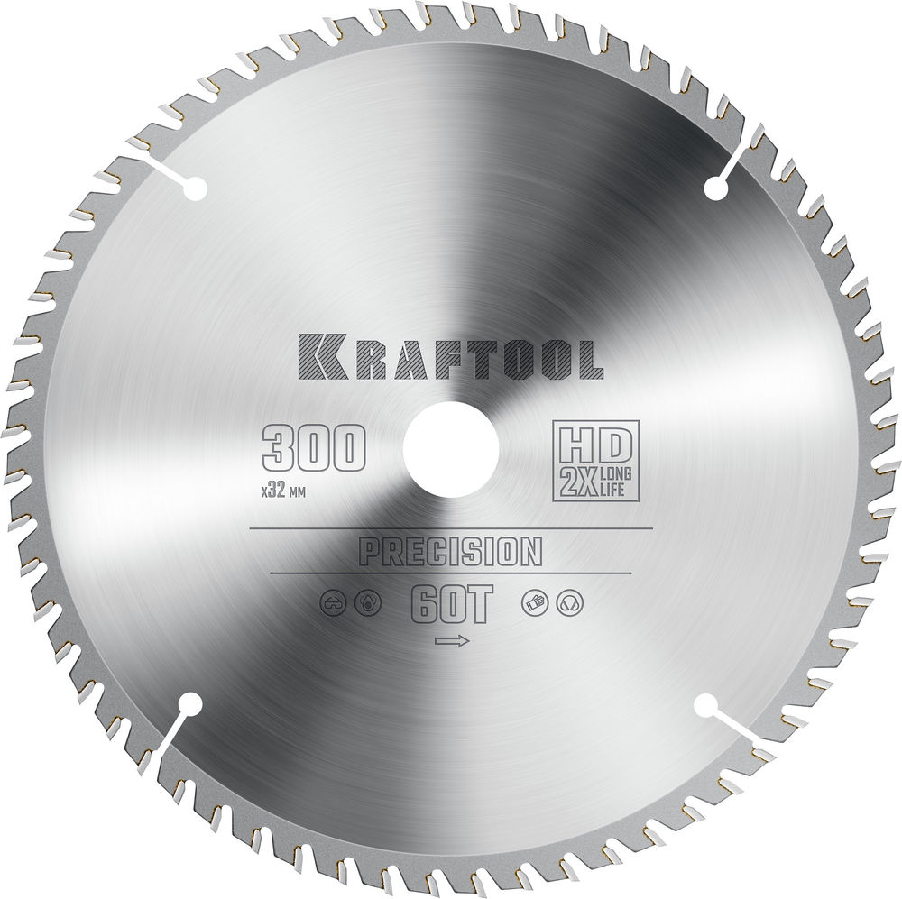 Пильный диск по дереву Precision, 300 х 32 мм, 60Т KRAFTOOL 36952-300-32