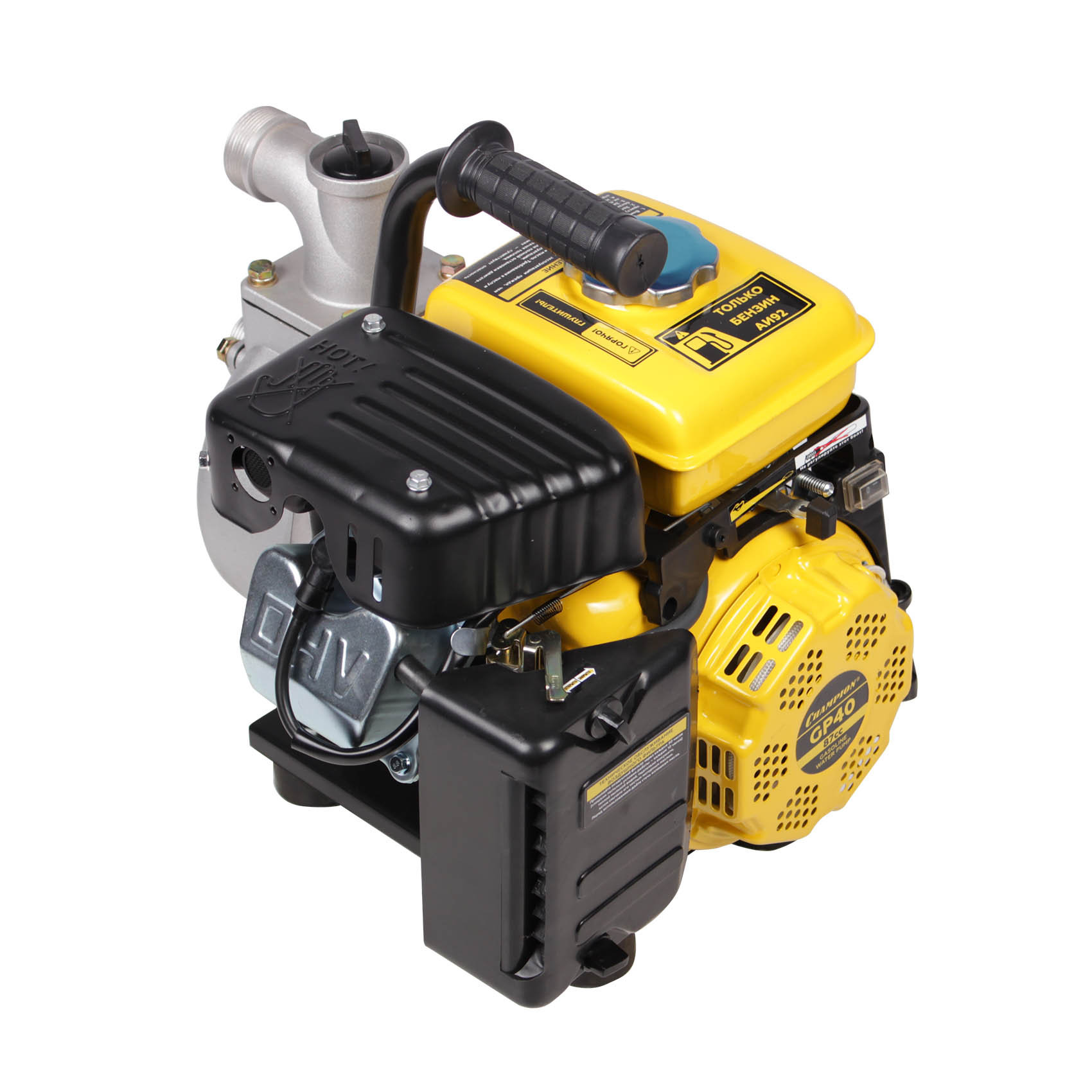 Мотопомпа CHAMPION GP40 (1,5 300л/мин 8/22м 2,6лс 1,6л 16,4кг) (GP40)