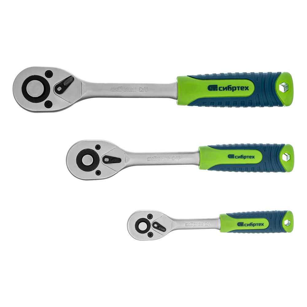 Набор инструментов, 1/2, 3/8, 1/4, пластиковый кейс 215 предм. Сибртех