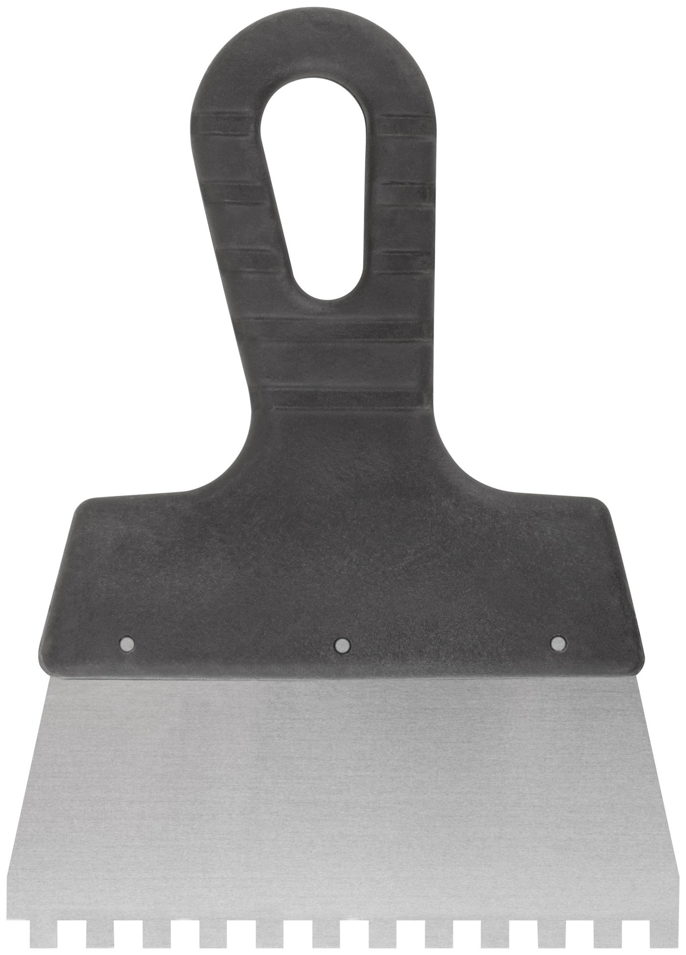 Шпатель фасадный нержавеющий зубчатый 150 мм / зуб 6 мм (06601)