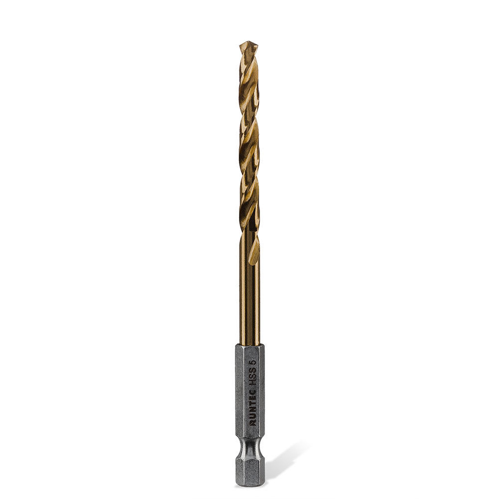 Сверло по металлу Runtec HSS-TiN 5 x 106мм HEX 1/4 RUNTEC RT-DS5