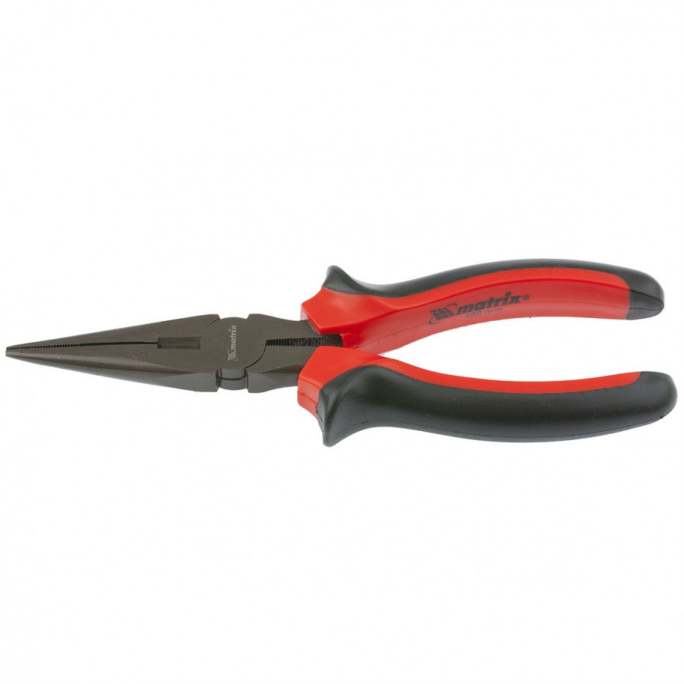 Длинногубцы прямые Black Nickel, 180 мм, двухкомпонентные рукоятки Matrix (17160)