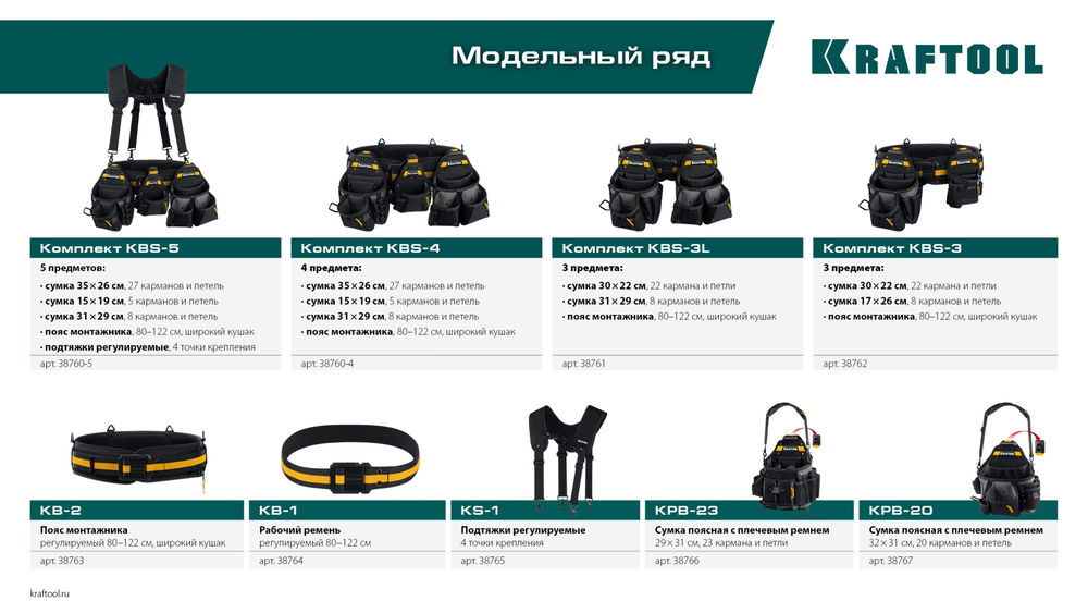 Подтяжки регулируемые KS-1, 4 точки крепления KRAFTOOL 38765