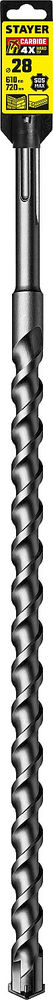 Бур SDS-max Professional Hercules-4Х STAYER 28x610/720 мм 29370-610-28  