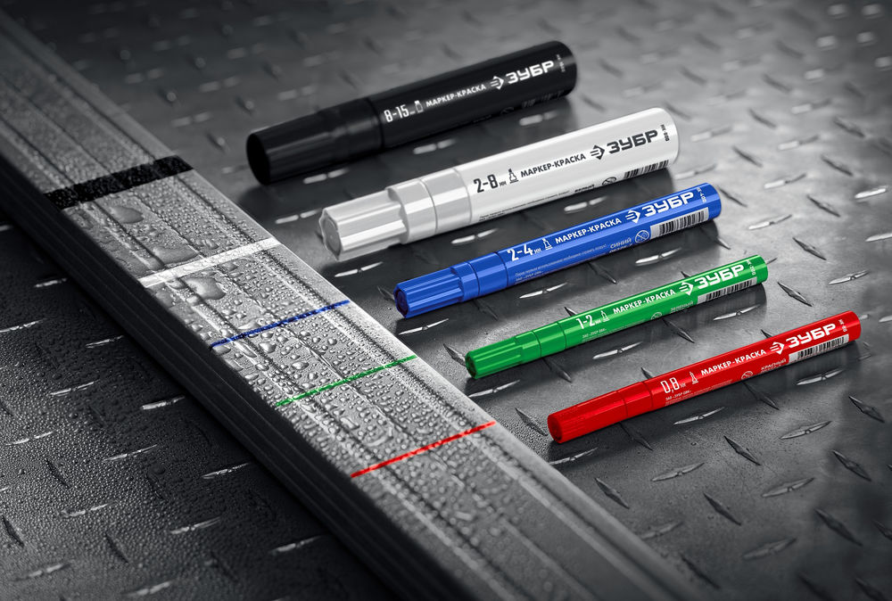 Маркер-краска МК-80 синий, 0.8 мм ЗУБР 06324-7