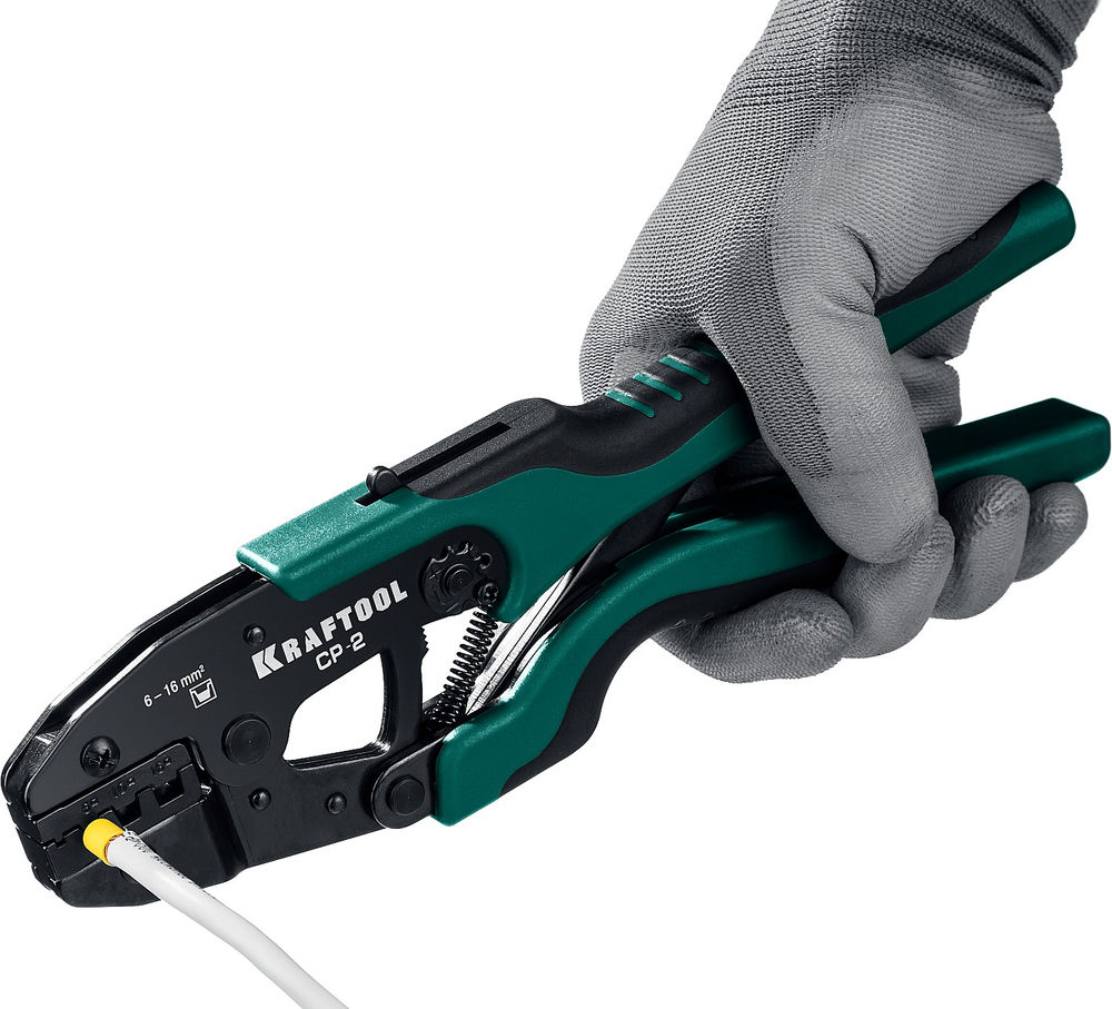 Пресс-клещи 6–16 мм? CP-2 для втулочных наконечников KRAFTOOL 45461-2