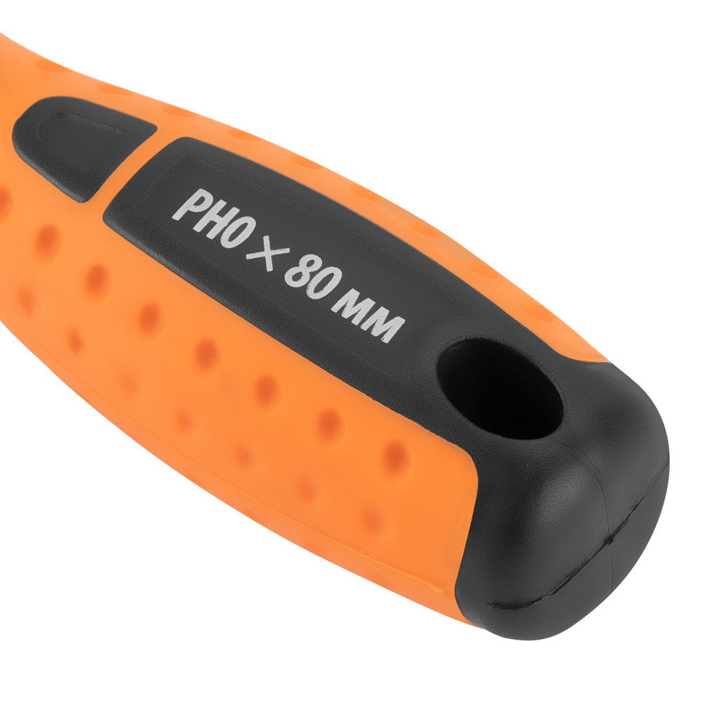 Отвертка Point, PH0 х 80 мм, CrV, двухкомпонентная рукоятка Sparta