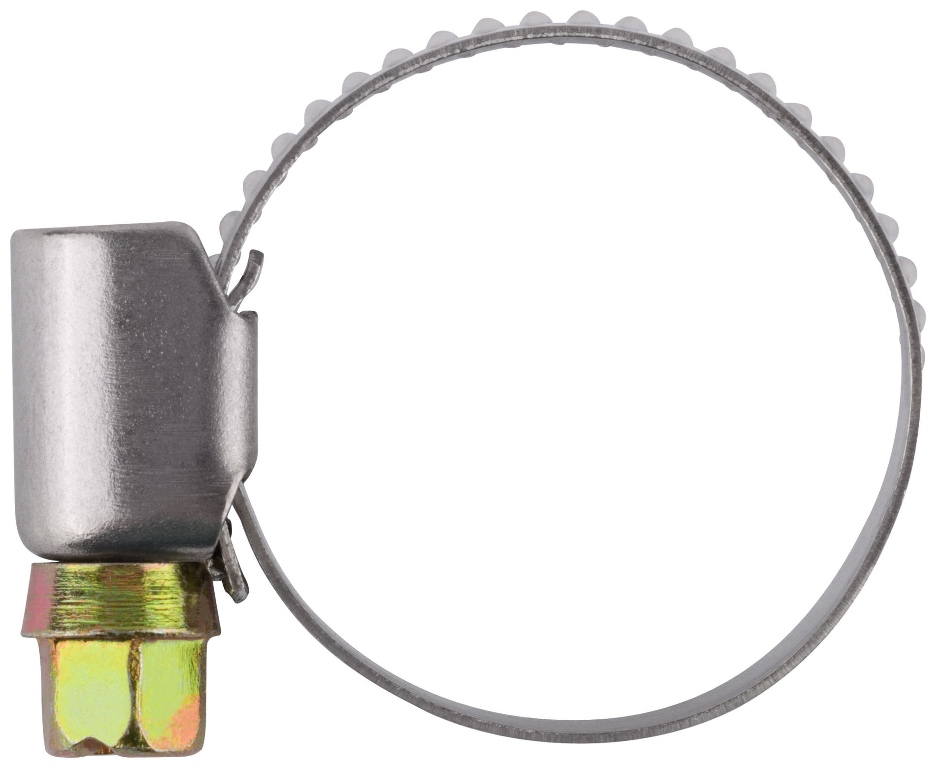 Хомут обжимной (нержавеющая сталь со сваркой) 16-27 мм (64276)