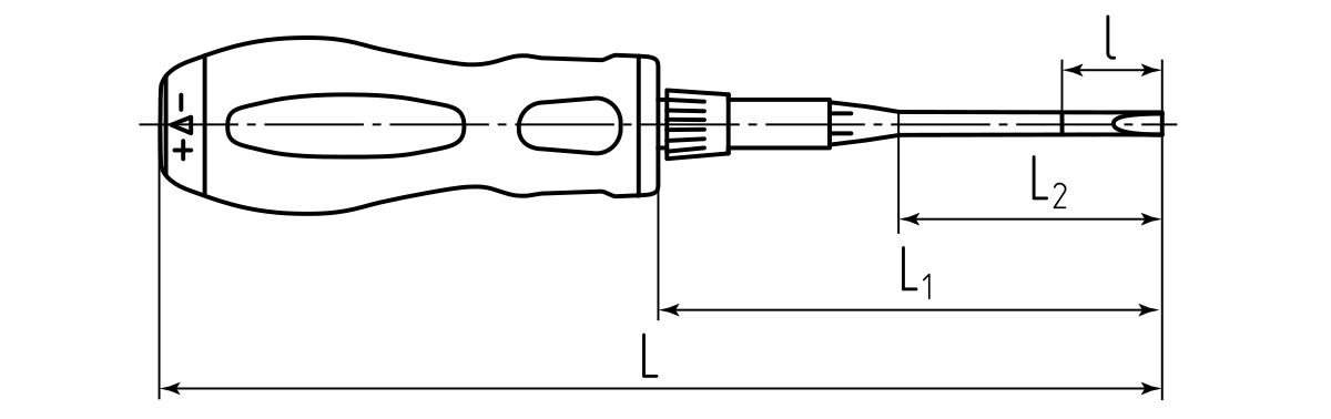 Отвертка диэлектрическая динамометрическая со сменными битами НИО-3306 серия СЛИМ (КВТ)