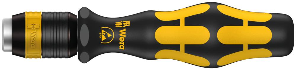 Отвёртка-битодержатель 90 мм антистатическая патрон Rapidaptor 1/4 C6.3/E6.3 ESD Kraftform Plus серия 813 R Wera WE-051273