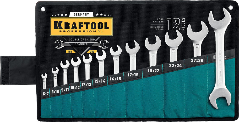 Набор рожковых гаечных ключей 12 шт, 6–32 мм KRAFTOOL 27033-H12_z01