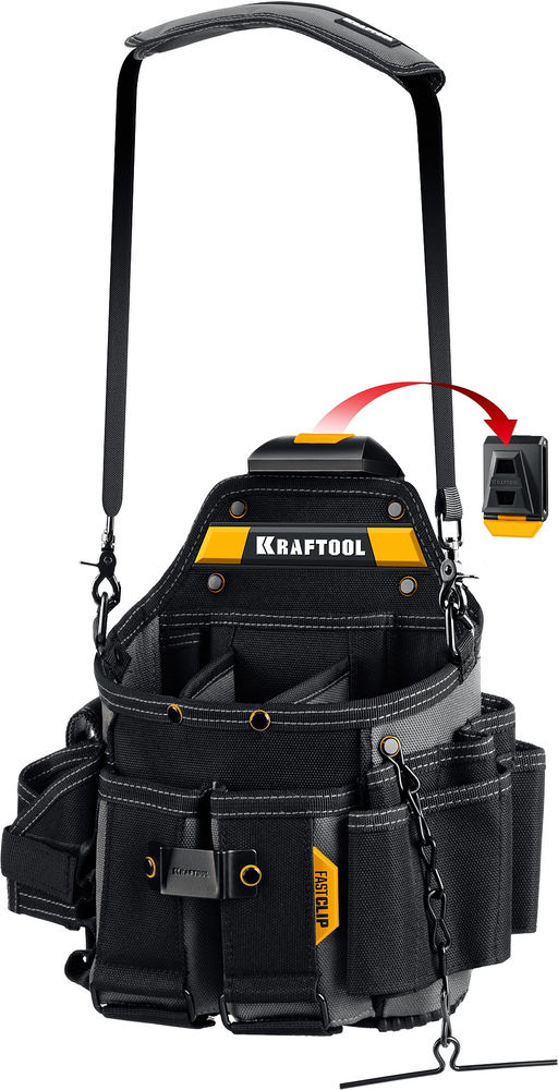 Сумка поясная 290 х 310 мм с быстросъёмным креплением FastClip KPB-23 KRAFTOOL 38766