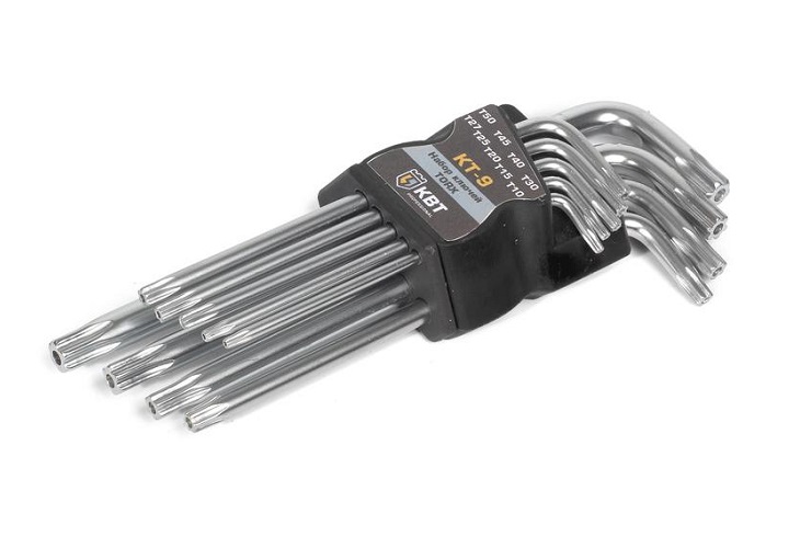 Набор ключей TORX КТ-9 (Т10-Т50) (КВТ) 79202