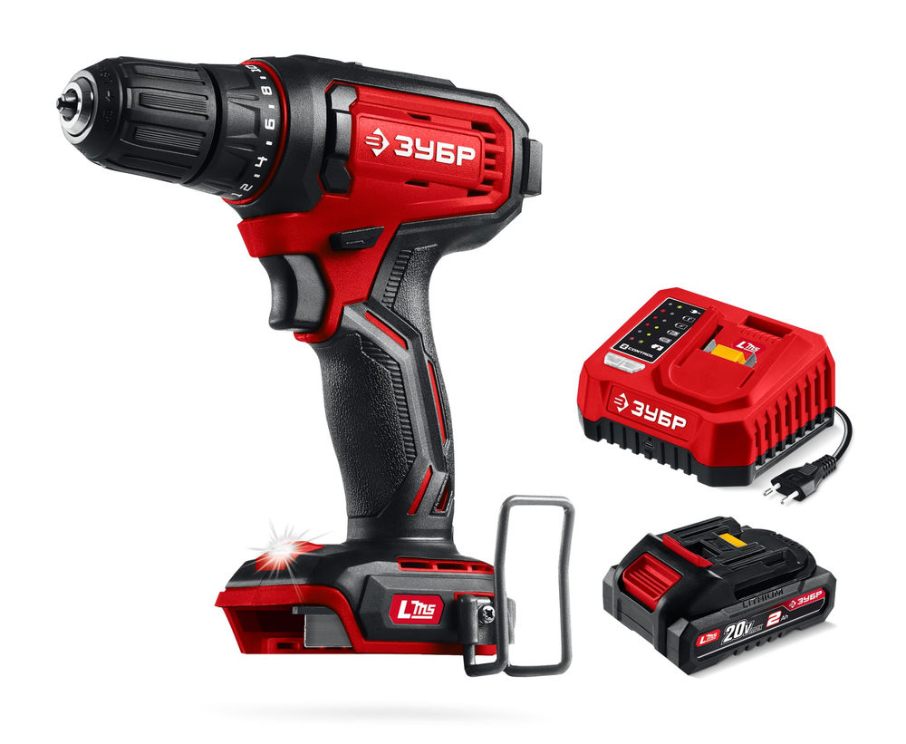 Дрель-шуруповерт 20 В 40 Н·м 1 АКБ LMS 2 А·ч ЗУБР ДШ-40-21