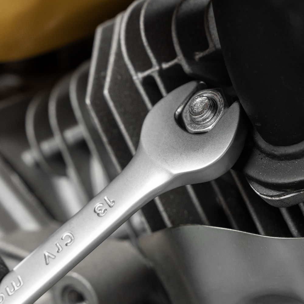 Ключ комбинированный, 13 мм, CrV, матовый хром Matrix