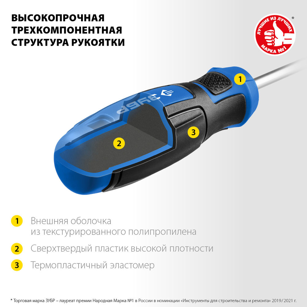 Отвертка переставная SL6/PH2 ЗУБР Профессионал 25029