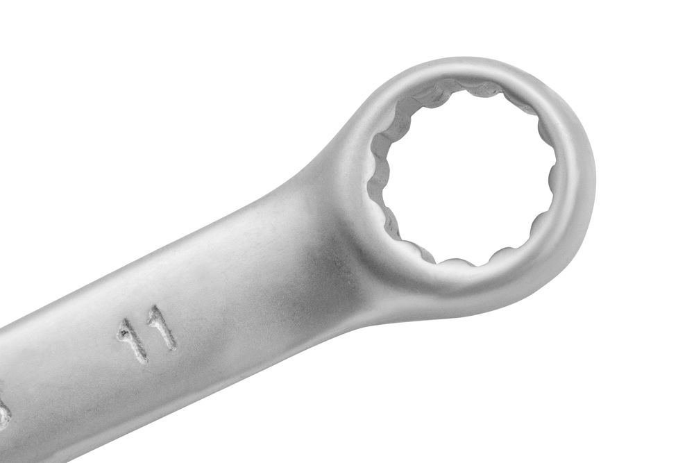 Ключ комбинированный, 11 мм, CrV, матовый хром Matrix