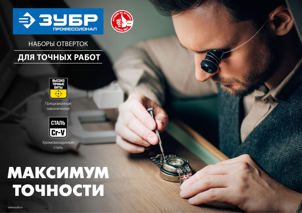 Набор отвертка для точных работ с насадками 24 предм. Профессионал ЗУБР 25648-H24