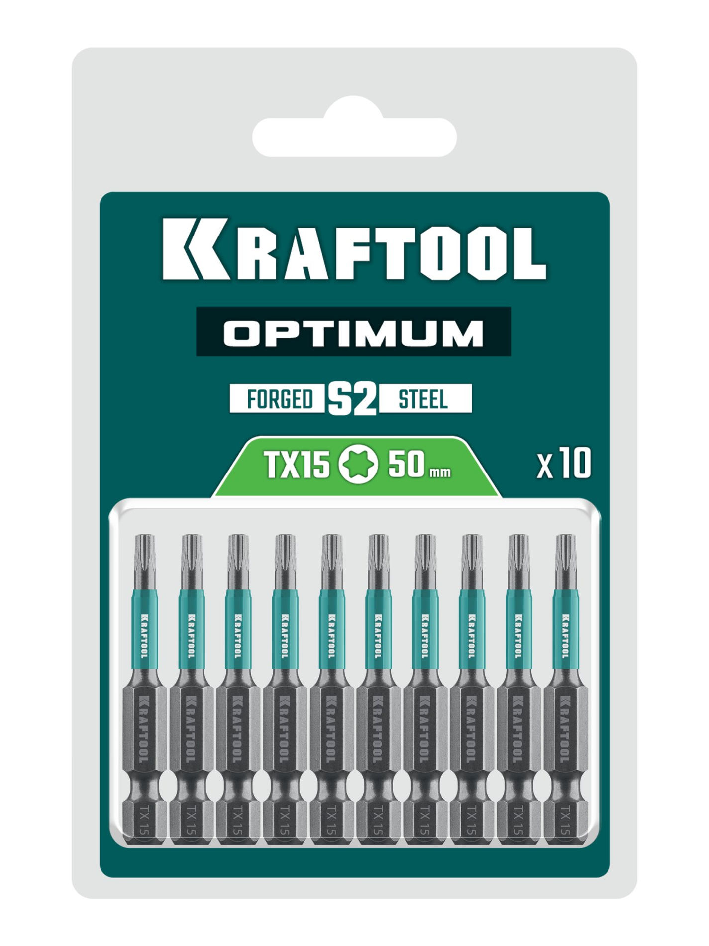 KRAFTOOL OPTIMUM TX 15, 50 мм, 10 шт, биты (26126-15-50-10)