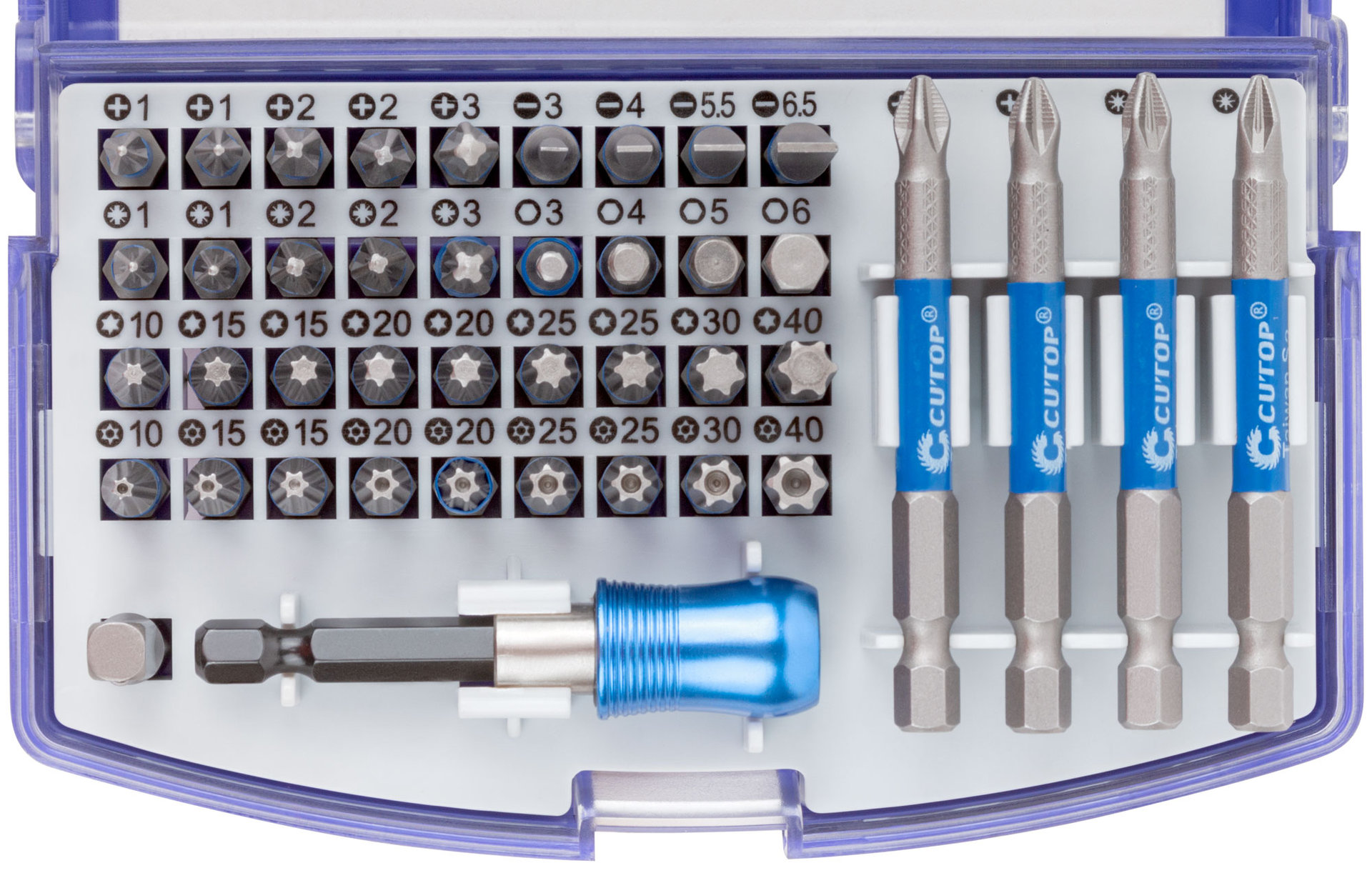 Набор бит в пластиковом боксе Монтажный, Cutop profi, 42 предмета (83-869)
