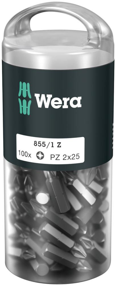 Набор бит PZ 2 x 25 мм 100 шт 1/4 C6.3 серия 855/1 Z DIY 100 PZ 2 Wera WE-072444
