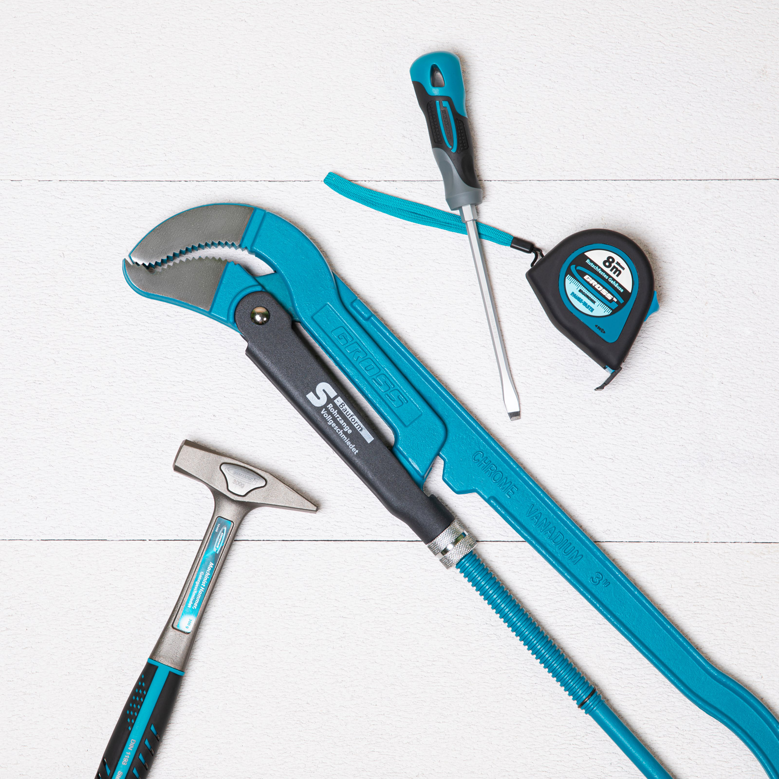 Ключ трубный рычажный 3, №4, цельнокованый, CrV, тип S Gross