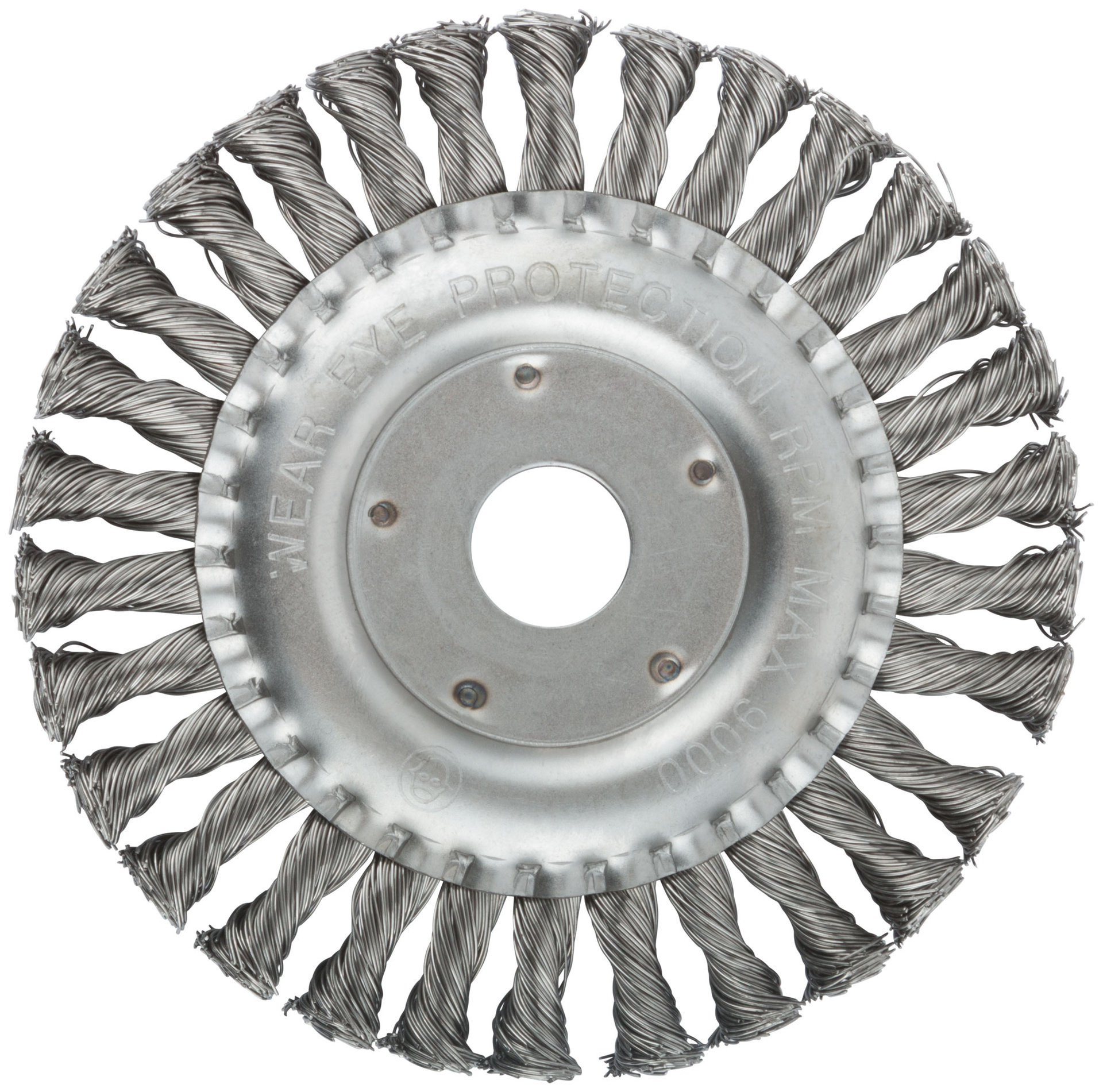 Корщетка, тип колесо, посадочный диаметр 22,2 мм, стальная витая проволока 150 мм (38931М)