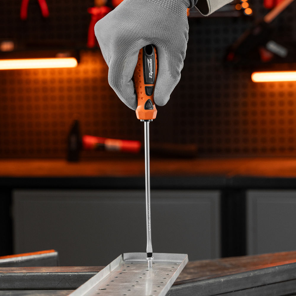 Отвертка Point, SL5 х 150 мм, CrV, двухкомпонентная рукоятка Sparta