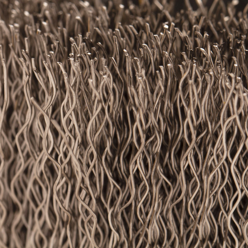 Щетка для УШМ, 75 мм, Чашка, витая нержавеющая проволока 0.3 мм, М14 Denzel (746043)