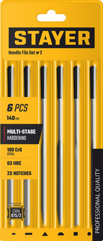 Набор надфилей 140 мм, 6 предм. STAYER 1603-10-H6