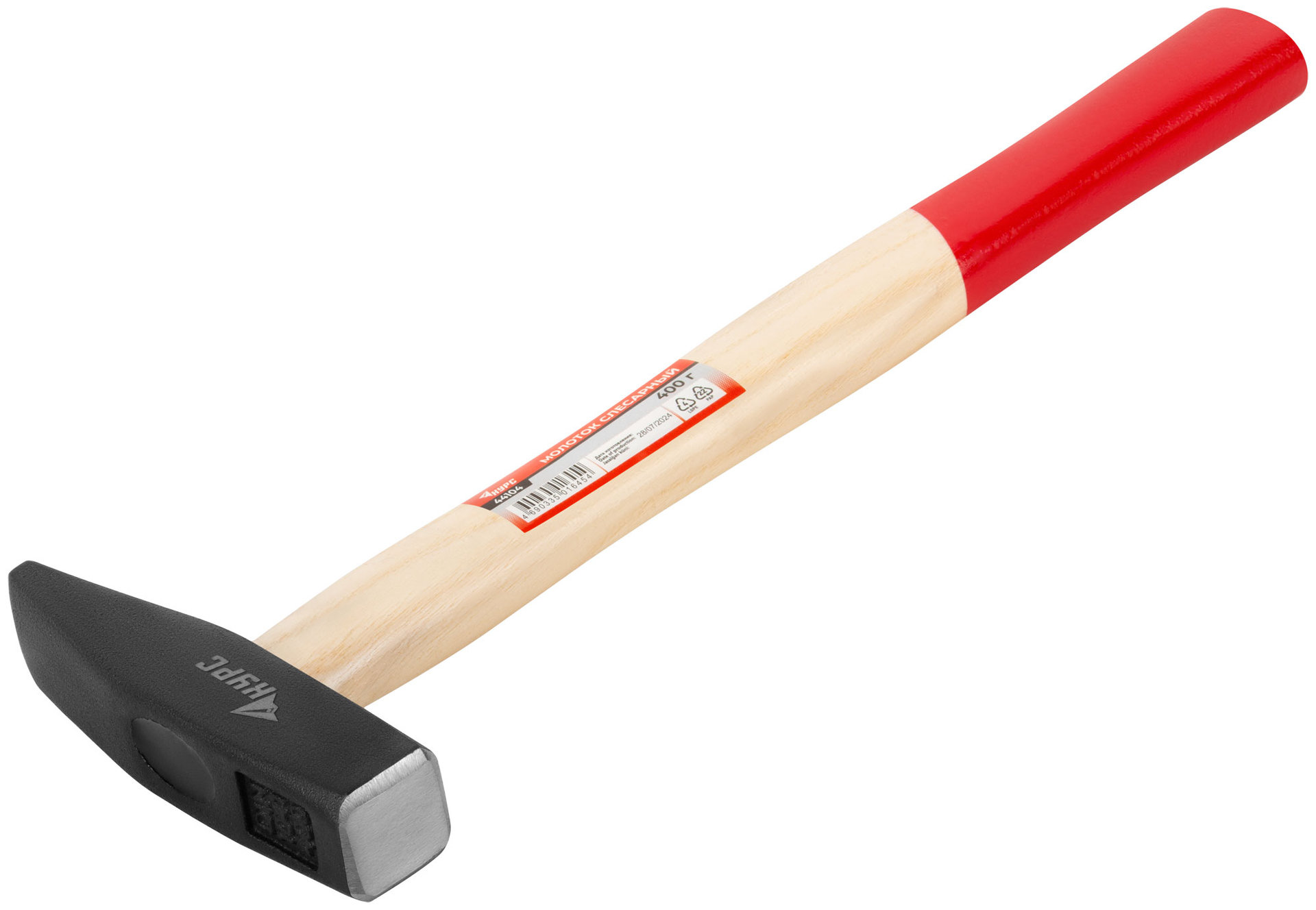 Молоток слесарный, деревянная ручка Оптима 400 гр. (44104)