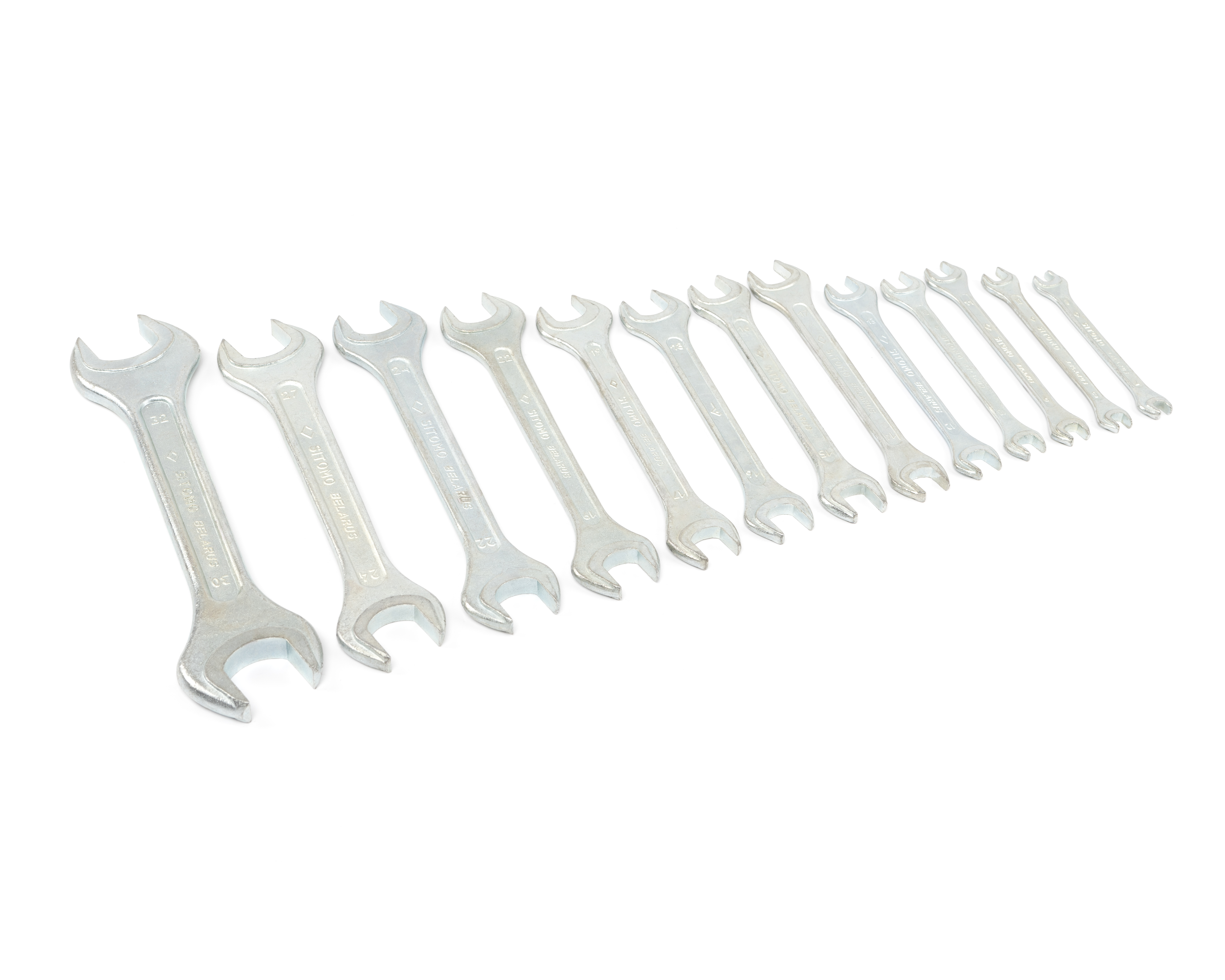 Набор ключей гаечных рожковых двусторонних 13 шт. (7-32) ПВХ сум. SITOMO BELARUS