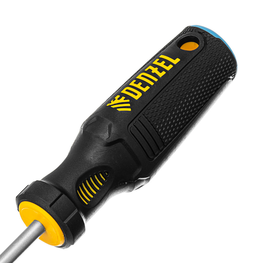 Отвертка, SL6x100 мм, S2, 3к рукоятка Denzel (121987)