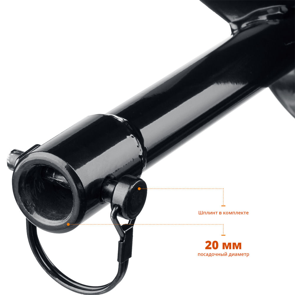 Шнек для мотобуров d 60 мм грунт ЗУБР 7051-6