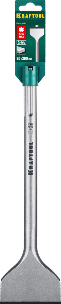 Плоское широкое зубило ALLIGATOR, 80 х 300 мм, SDS-max KRAFTOOL 29335-80-300_z01