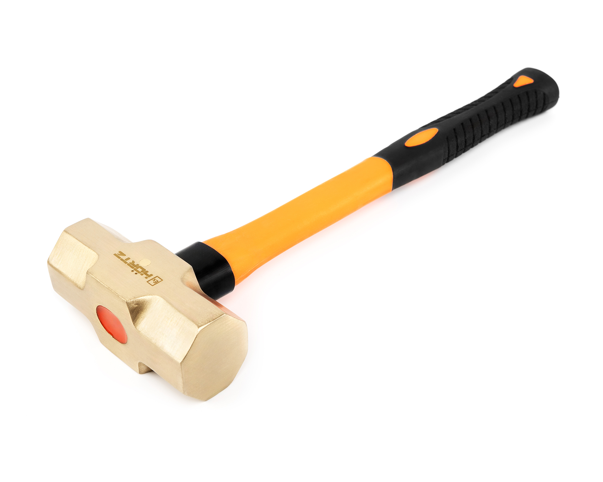 Кувалда тупоносая 8 кг AlCu рукоятка фибергласс искробезопасная 191-1036, HORTZ