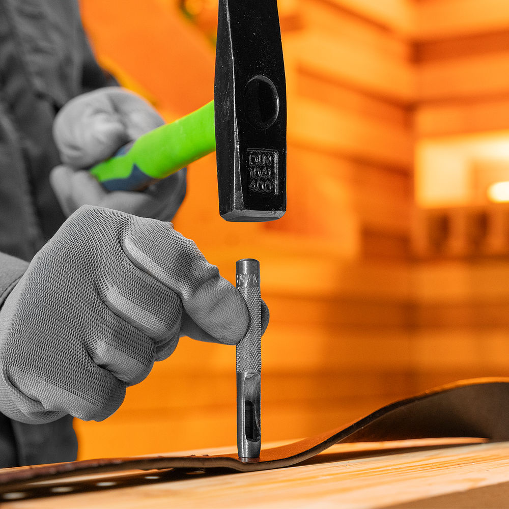 Набор пробойников для кожи 2 3 4 5 6 8 9 10 13 мм, 9 шт, чехол Сибртех (18309)