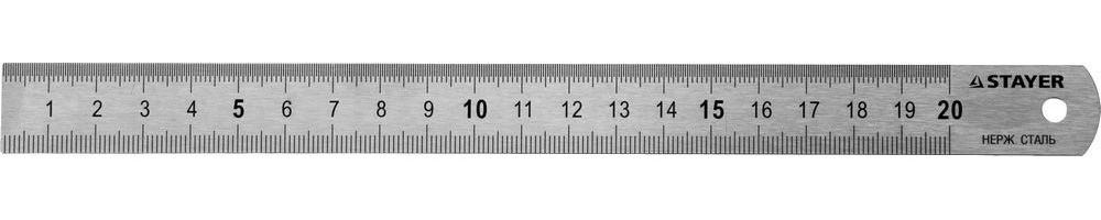 STAYER длина 0.2 м, нержавеющая линейка, Professional (3427-020_z01)