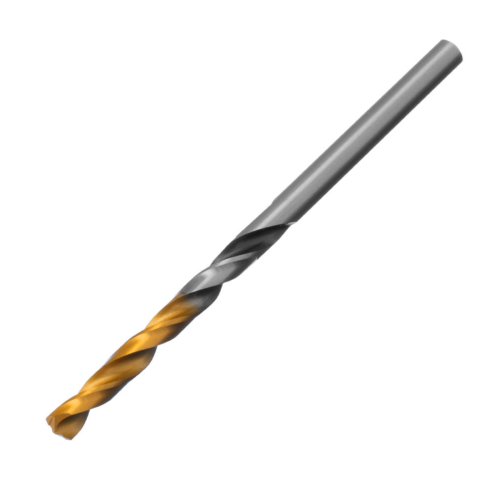 Сверло спиральное по металлу 4 x 75мм, Р6М5, Golden Tip, многогранная заточка Denzel (718272)