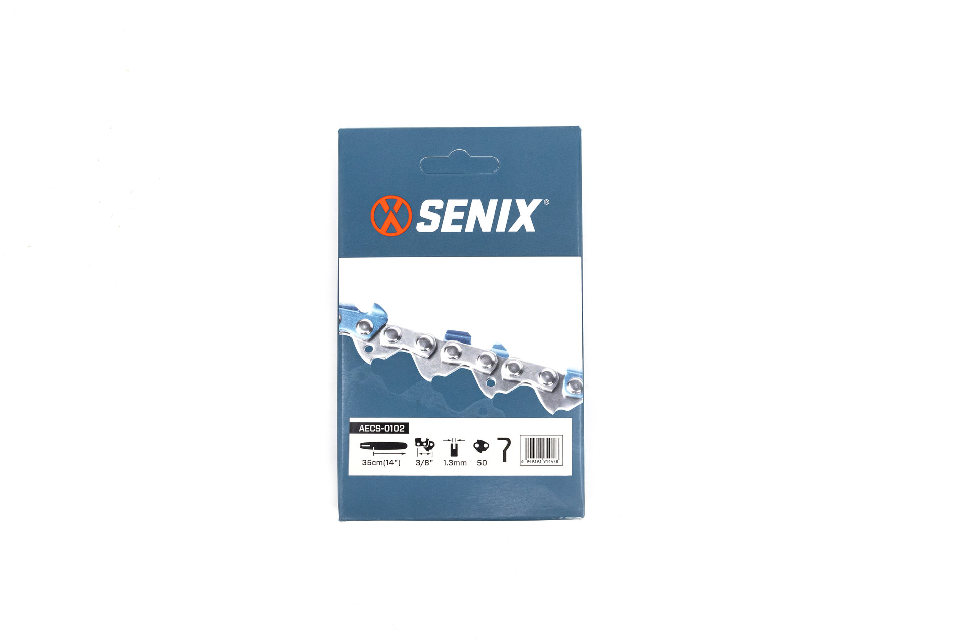 Цепь пильная,14 (35см), шаг 3/8, паз 1,3 мм, 50 звеньев SENIX AECS-0102