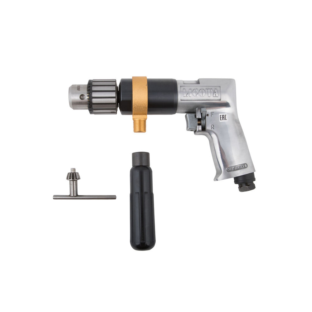 Дрель пневматическая 1/2(13 мм) с реверсом 450 об/мин, усиленная, Licota, PAD-04004A