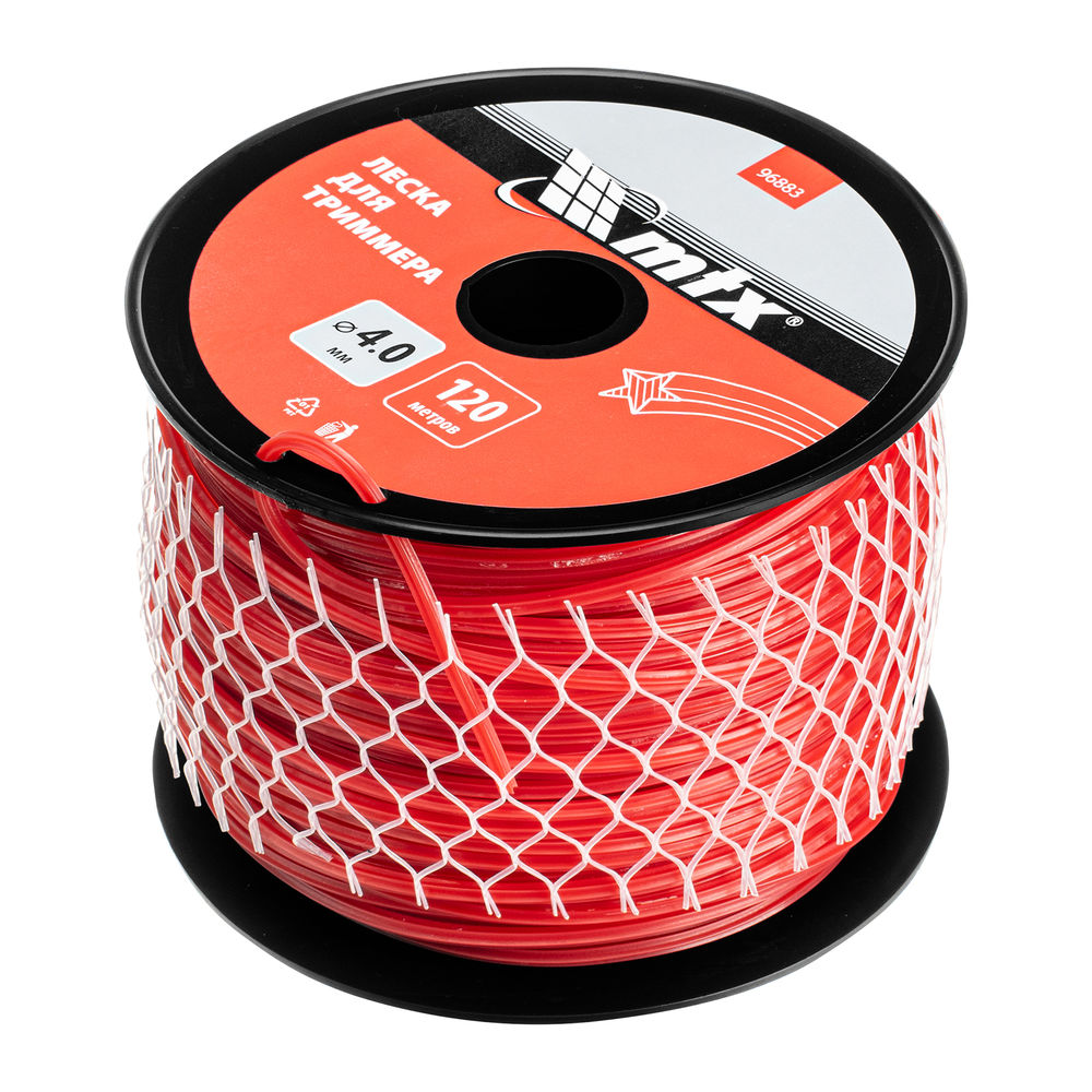Леска для триммера звезда 4,0 мм х 120 м, на катушке MTX (96883)