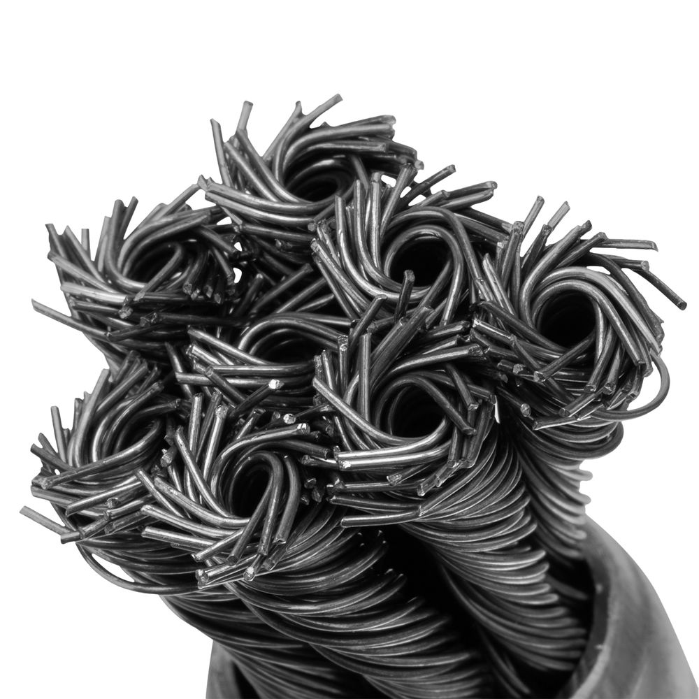 Щетка для дрели, 25 мм, чашка со шпилькой, крученая металлическая проволока Matrix (74464)