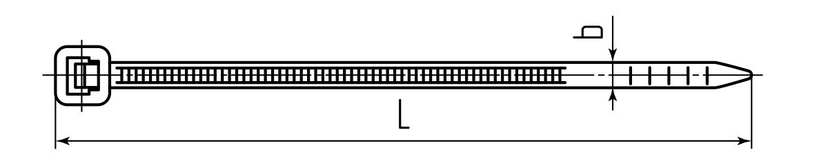 Стяжка нейлоновая КСС 8х450 (бел) (100шт) (Fortisflex) (50012)