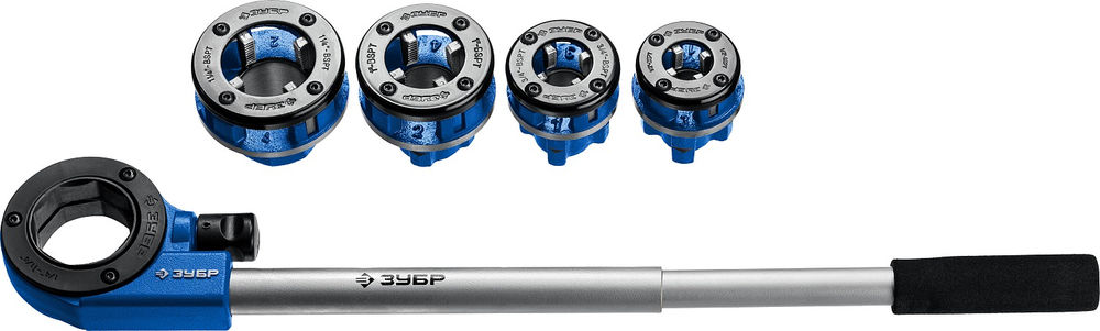 Набор клуппов с трещоткой №4 Профессионал ЗУБР 28270-H4