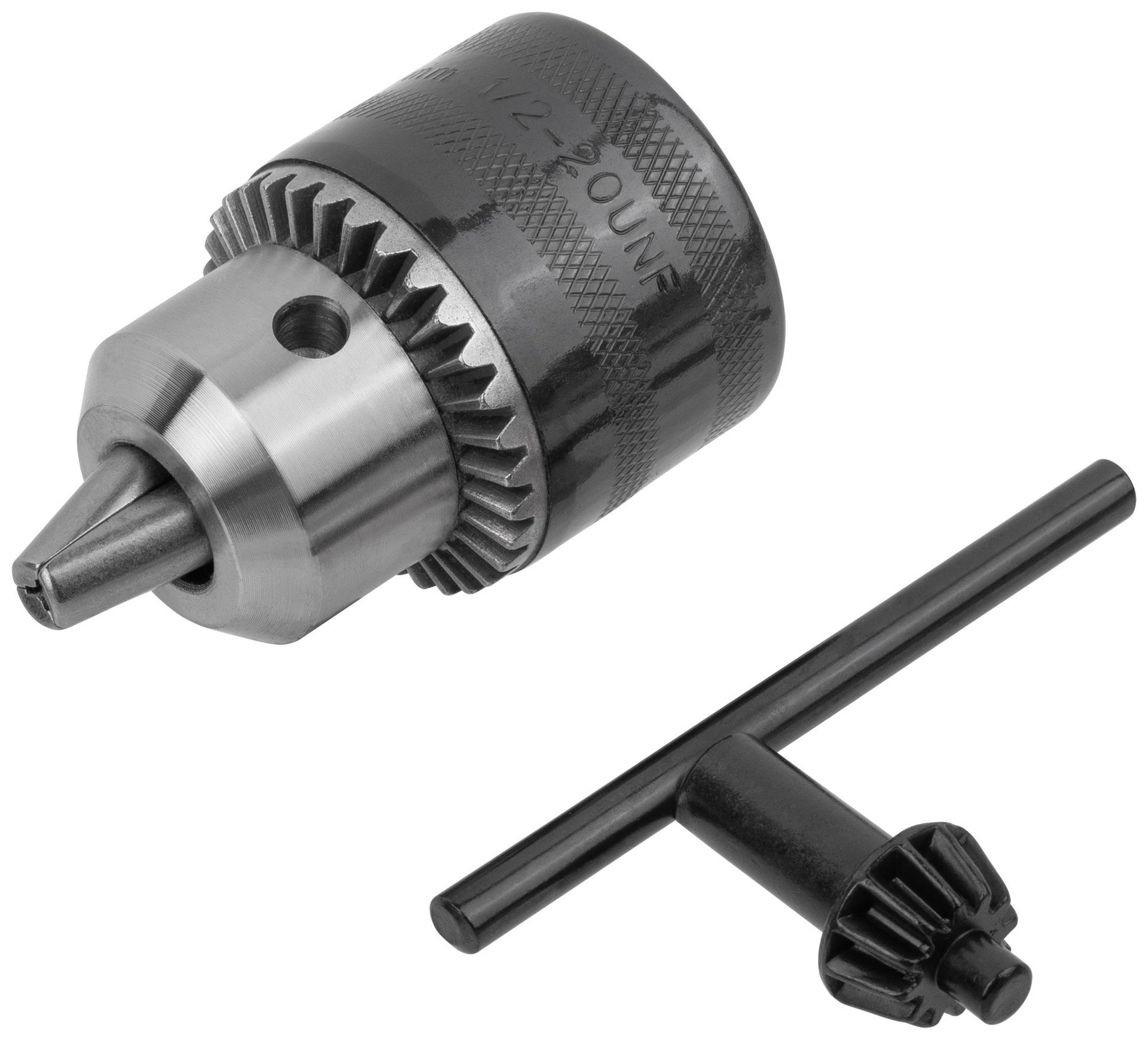 Патрон для дрели ключевой 1/2 - 13 мм (с ключом Т-обр.) (37843)