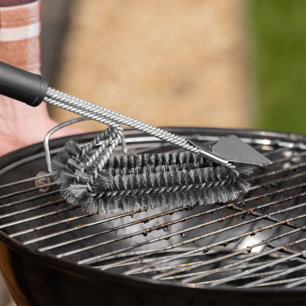 Щетка для чистки гриля 46,5 см, 2 в 1 (щетка, скребок) Camping Palisad (69702)